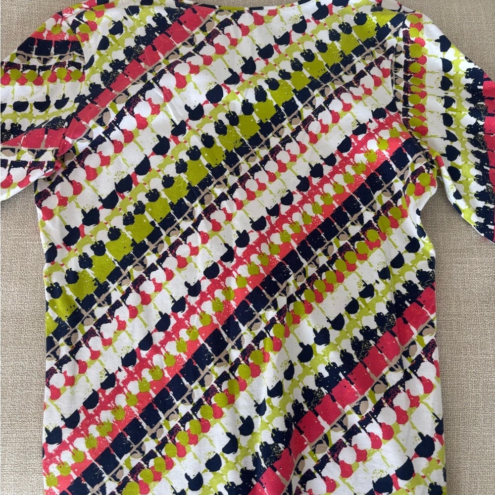 Ruby Rd. Multicolor Geometric Long Sleeve Top - Picture 5 of 5